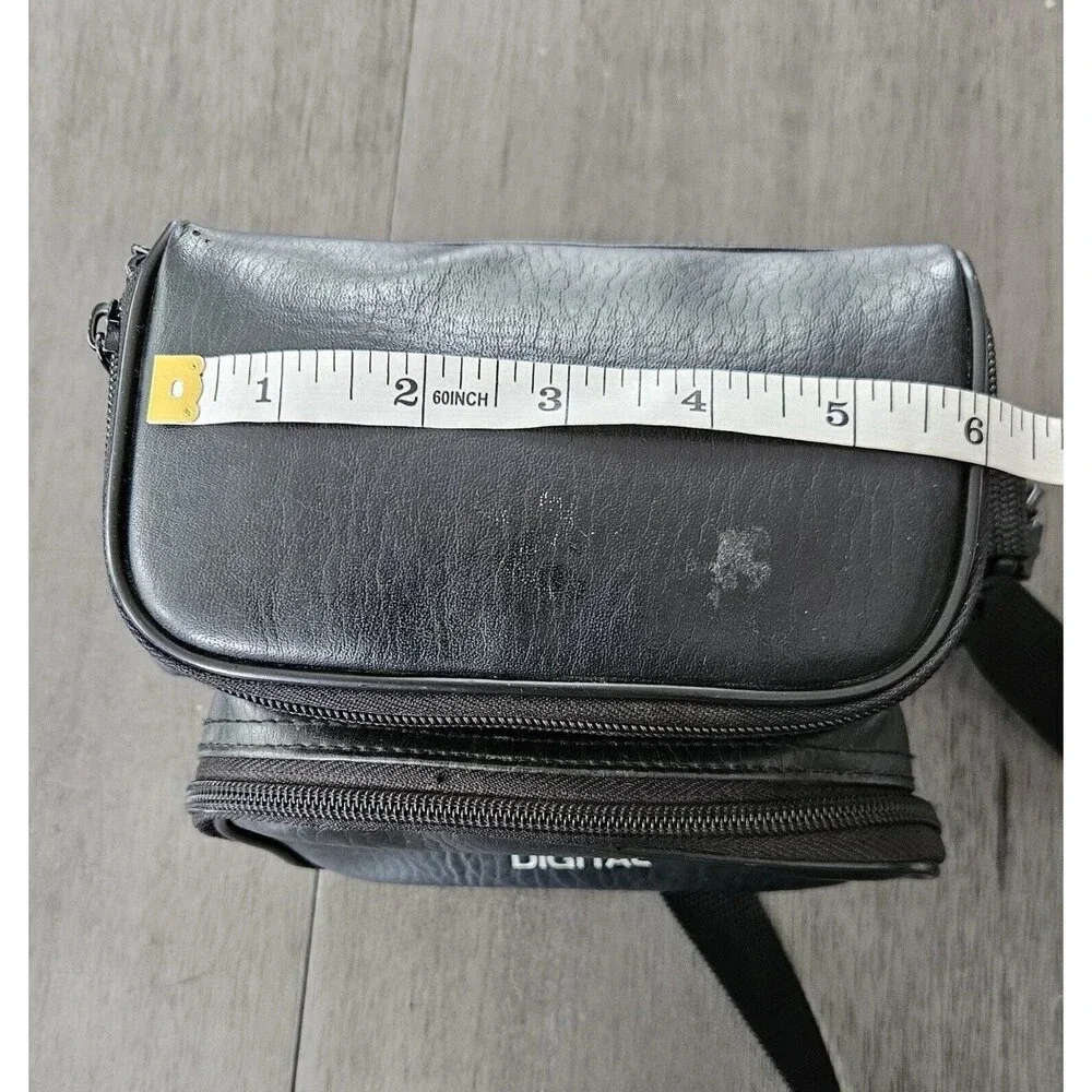 Camera Black Divided Shoulder Bag Crossbody Protective Case Removable Strap